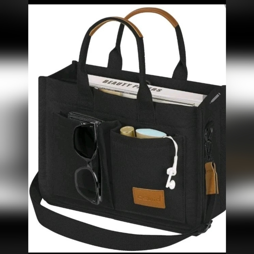 Elegant Black and Brown Laptop Bag